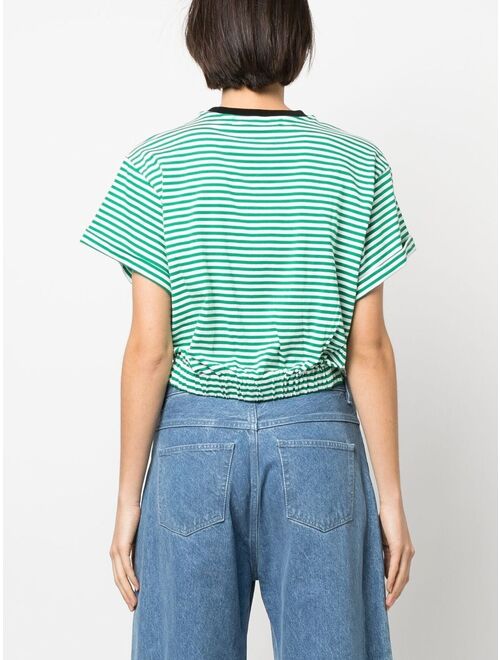 Bimba y Lola striped knot-detail T-shirt