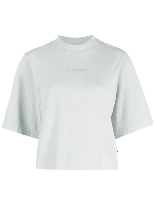 Palm Angels reverse logo-print cropped T-shirt