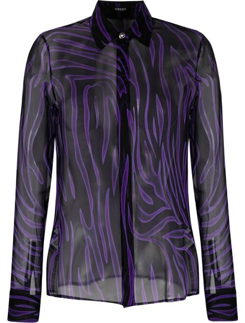 Versace striped silk blouse