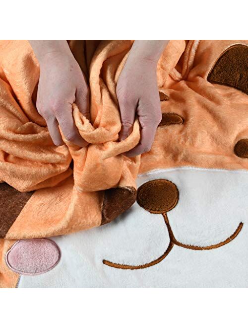 Cozysnugz Cozy Tiger Animal Tail Blanket for Kids Soft and Comfortable Kids Sleeping Bag Sleep Sacks Blankets for Movie Night, Sleepovers, Camping and More - Fits Boys an