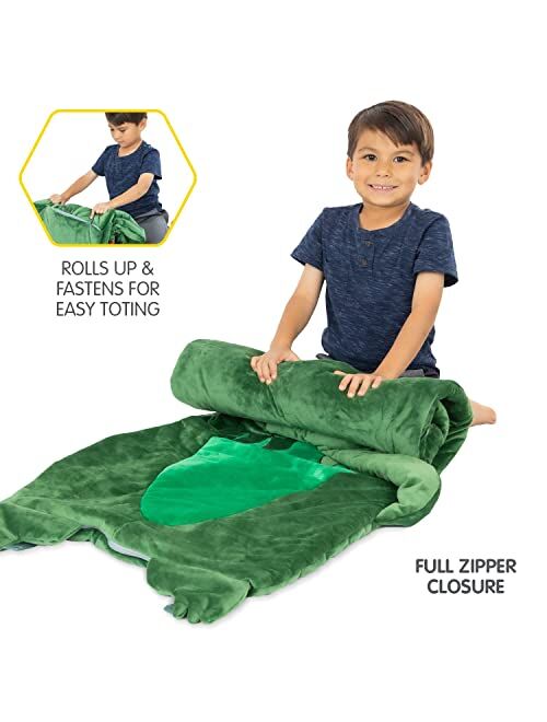 Bixbee Kids Sleeping Bag, Soft Sleepy Sack for Kids & Toddlers | Easy Roll Up Design for School, Daycare + Naptime, 60 x 22 Inches | Cozy Slumber Bag with Lining | Sleepi