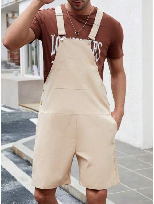 Shein Men Solid Overall Romper