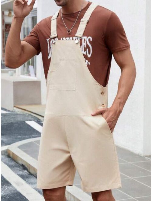 Shein Men Solid Overall Romper