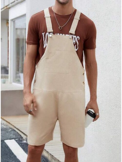 Shein Men Solid Overall Romper