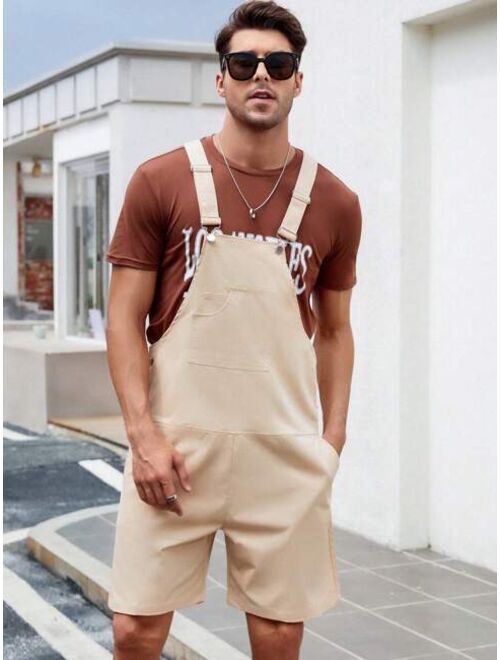 Shein Men Solid Overall Romper