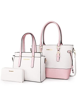 Purses and Handbags for Women 3PCS Tote Purse and Wallet Set