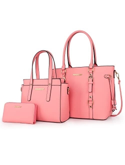 Purses and Handbags for Women 3PCS Tote Purse and Wallet Set