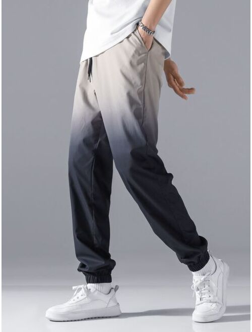 Shein Men Ombre Drawstring Waist Pants