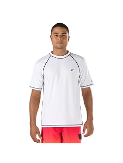 Men's Uv Swim Shirt Short-Sleeve Loose Fit Easy Tee