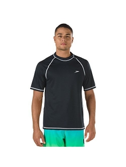 Men's Uv Swim Shirt Short-Sleeve Loose Fit Easy Tee