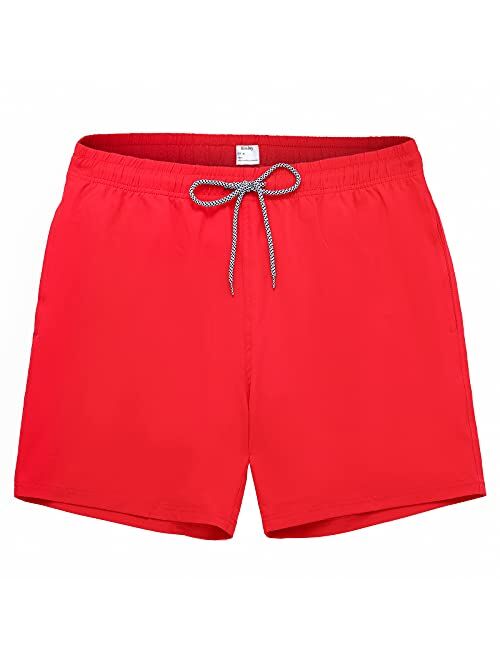 Biwisy Mens Swim Trunks Quick Dry Swim Shorts with Mesh Lining Funny Beach Shorts