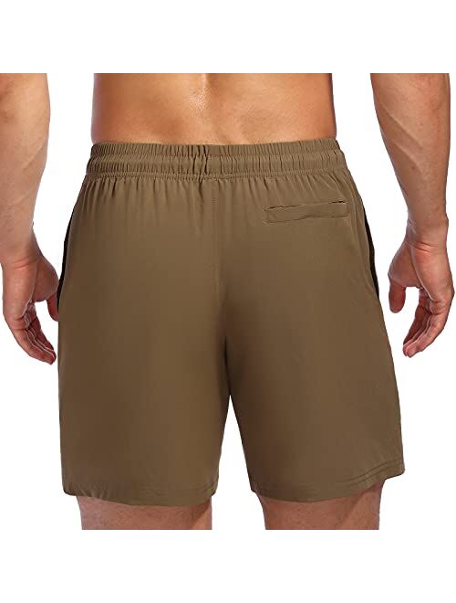 Biwisy Mens Swim Trunks Quick Dry Beach Shorts Mesh Lining Swimwear Bathing Suits with Pockets