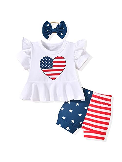 Aalizzwell Baby Girls 4th of July Oufit