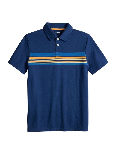 Boys 8-20 Sonoma Goods For Life Adaptive Easy Dressing Striped Polo