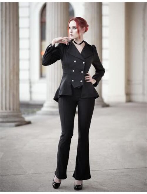 Scarlet Darkness Women Steampunk Costume Thin Double Breasted Victorian Pirate Jackets