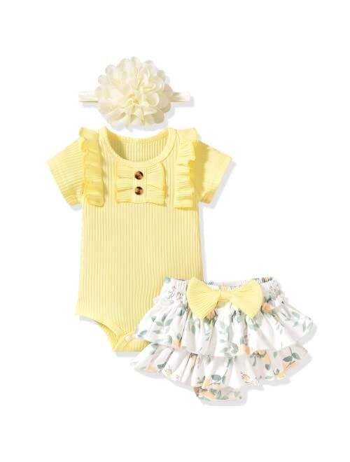 Aalizzwell Newborn Infant Baby Girls Summer Outfit