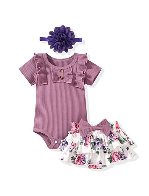 Aalizzwell Newborn Infant Baby Girls Summer Outfit