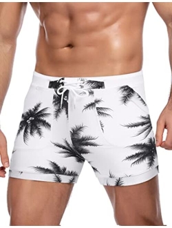 Men's Swimsuit Camo Quick Dry Mens Swimming Shorts Trunks with Pockets