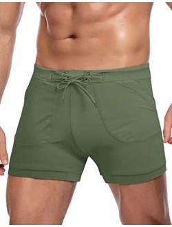 Men's Swimsuit Camo Quick Dry Mens Swimming Shorts Trunks with Pockets