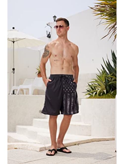 Ft Fenteng Mens Swim Trunks Quick Dry Board Shorts with Mesh Lining, Breathable Fit Beach Shorts Swimwear Bathing Suits