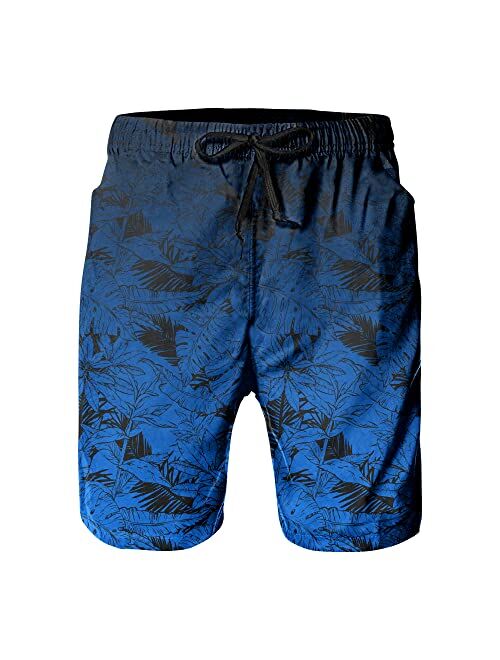 Ft Fenteng Mens Swim Trunks Quick Dry Board Shorts with Mesh Lining, Breathable Fit Beach Shorts Swimwear Bathing Suits