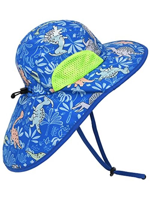 Furtalk Toddler Kids Sun Hats with Neck Flap Girls Boys Summer UPF 50+ UV Protection Wide Brim Beach Swim Sun Hat