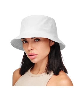 Bucket Hat for Women Men Lightweight Cotton Trendy Packable Summer Travel Beach Sun Hats