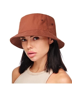 Bucket Hat for Women Men Lightweight Cotton Trendy Packable Summer Travel Beach Sun Hats