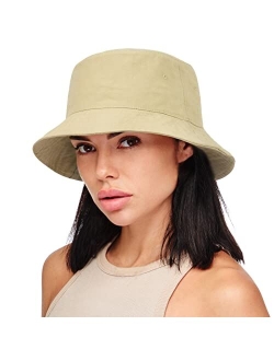 Bucket Hat for Women Men Lightweight Cotton Trendy Packable Summer Travel Beach Sun Hats