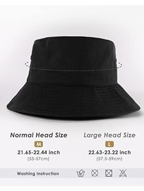 FURTALK Bucket Hat for Women Men Lightweight Cotton Trendy Packable Summer Travel Beach Sun Hats