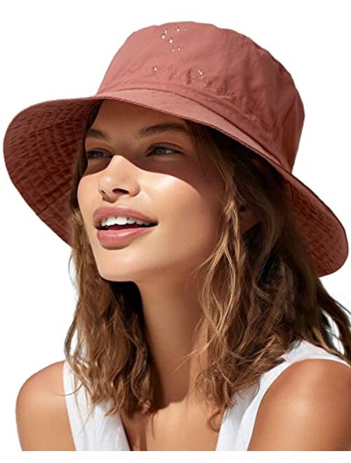 FURTALK Bucket Hat for Women Packable Sun Hat Nylon Travel Hat Wide Brim UV Protection Summer Hat