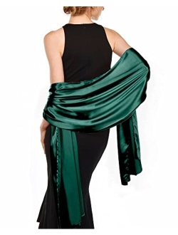 Satin Shawls and Wraps for Evening Dresses Womens Silky Shawls Scarf for Weddings Dressy Formal