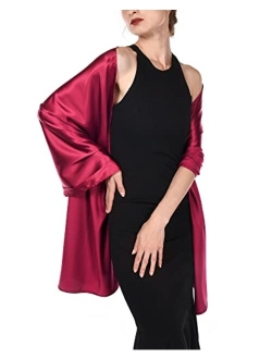 Satin Shawls and Wraps for Evening Dresses Womens Silky Shawls Scarf for Weddings Dressy Formal