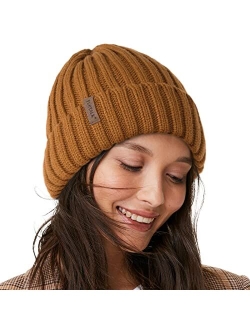 Winter Hats for Women Fleece Lined Beanie Cable Knit Chunky Beanies Womens Snow Cap