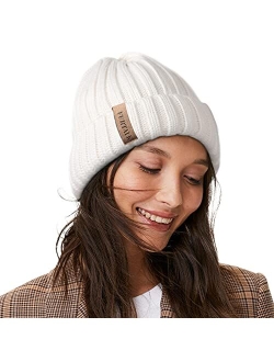 Winter Hats for Women Fleece Lined Beanie Cable Knit Chunky Beanies Womens Snow Cap