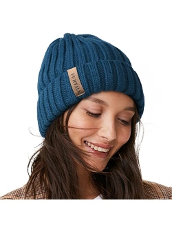 Winter Hats for Women Fleece Lined Beanie Cable Knit Chunky Beanies Womens Snow Cap