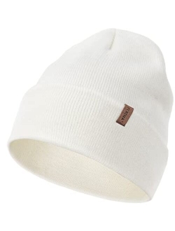 Beanie for Men Women Cuffed Plain Skull Hat Unisex Winter Knit Cap Men and Womens Beanie