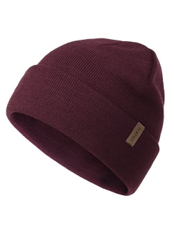 Beanie for Men Women Cuffed Plain Skull Hat Unisex Winter Knit Cap Men and Womens Beanie