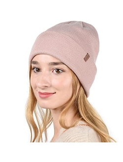 Beanie for Men Women Cuffed Plain Skull Hat Unisex Winter Knit Cap Men and Womens Beanie