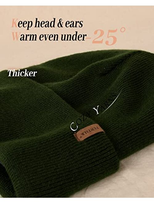 FURTALK Beanie Hats for Women Men Fleece Lined Winter Hats Soft Warm Womens Beanies for Winter