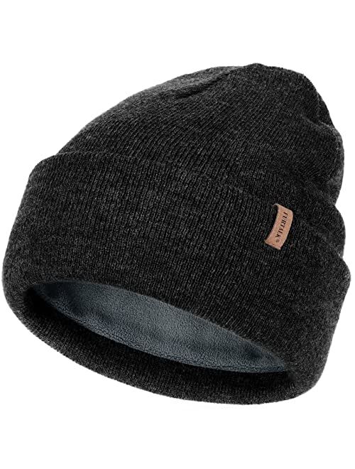 FURTALK Beanie Hats for Women Men Fleece Lined Winter Hats Soft Warm Womens Beanies for Winter