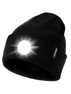 Kids Beanie with Light for Boys Girls Winter Hats Toddler Unisex Led Knitted Hat for Winter Warm Beanie Caps