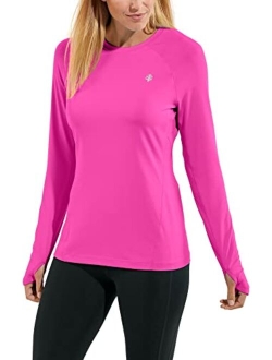 UPF 50  Women's Devi Long Sleeve Fitness T-Shirt - Sun Protective