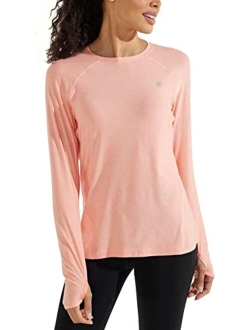 UPF 50  Women's Devi Long Sleeve Fitness T-Shirt - Sun Protective