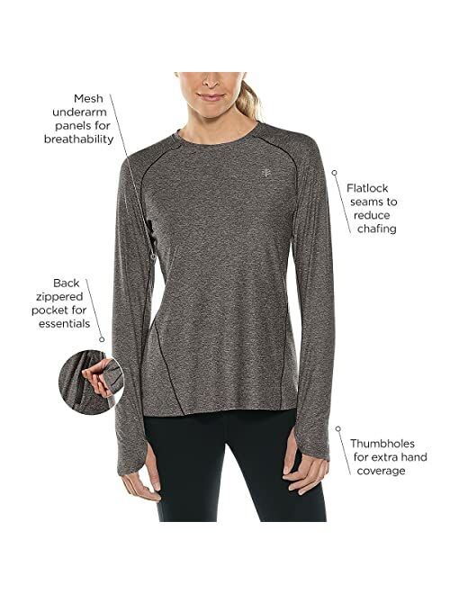 Coolibar UPF 50+ Women's Devi Long Sleeve Fitness T-Shirt - Sun Protective