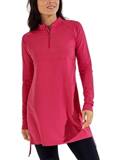 UPF 50  Women's Lawai Ruche Swim Shirt - Sun Protective