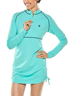 UPF 50  Women's Lawai Ruche Swim Shirt - Sun Protective