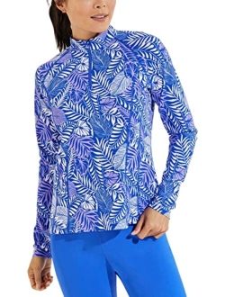 UPF 50  Women's Freestyle Long Sleeve Rash Guard - Sun Protective