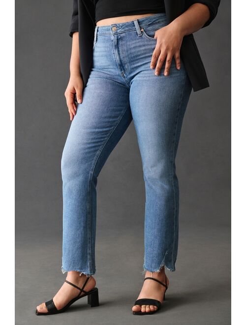 Paige Cindy High-Rise Raw Hem Straight Leg Jeans