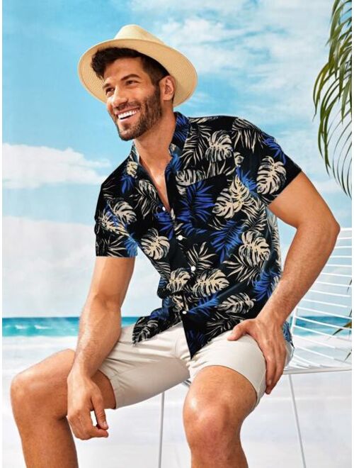 Shein Men Tropical Print Shirt